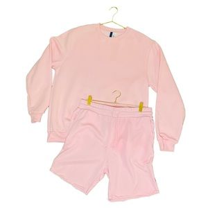 Pink Unisex sweat set